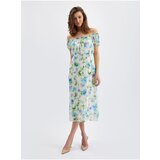 Orsay Blue-cream Women's Flowered Dress - Women | shoptok.hr