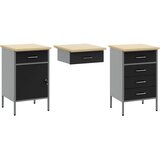  Set radnih ormarića s ladicama s pohranom 8 kom. Crna | shoptok.hr