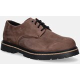 Birkenstock Cipele od nubuk kože Highwood Lace Low boja: smeđa, 1028093 Cijene