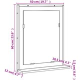  Kupaonsko ogledalo s policom boja hrasta 50 x 12 x 60 cm drveno | shoptok.hr