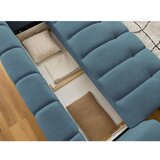 Bobochic Paris Modra raztegljiva/s prostorom za shranjevanje sedežna garnitura 251 cm Fuji – | Shoptok.si