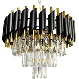  Luster na lancu CRISTAL 5xE14/40W/230V zlatna/crna | Eponuda.com