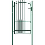 vidaXL Vrata za ograjo s konicami jeklo 100x175 cm zelena | Shoptok.si