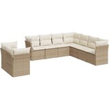  9-dijelni set vrtnih sofa s jastucima bež od poliratana | shoptok.hr