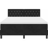  LED Box Spring Krevet s madracem Crna 160 x 200 cm Baršun | shoptok.hr