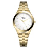 Pierre Ricaud ženski quartz index beli zlatni elegantni ručni sat sa zlatnim metalnim kaišem ( p22054.1113q )