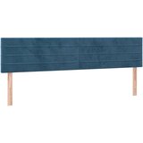  Posteljno vzglavje temno modro 180x5x78/88 cm žamet | Shoptok.si