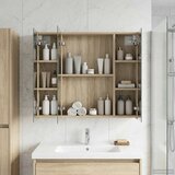  Kupaonski ormar s ogledalom Sonoma hrast 80 x 14.5 x 70 cm | shoptok.hr