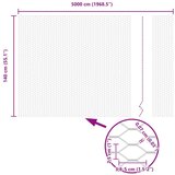 vidaXL Ogradni količki 22 kosov U-kanal sivi 140 cm jeklo, Šesterokotna ograja siva 1.4x50 m jeklo | Shoptok.si