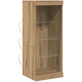 vidaXL Stranska omarica z LED lučmi, umetniški hrast, 41x37x100 cm | Shoptok.si