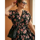 Sinsay Viskozna mini haljina s pojasom s cvjetnim uzorkom | shoptok.hr