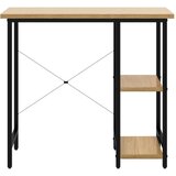 vidaXL Stol za računalo crni i boja hrasta 80 x 40 x 72 cm MDF i metal | shoptok.hr