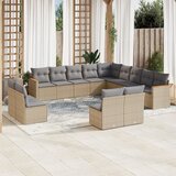 vidaXL 13-dijelni set vrtnih sofa s jastucima poliratan Bež | shoptok.hr