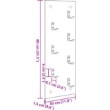  Nadwyčajna obešalnik za plašče Črna Orehovina 30 x 1,5 x 80 cm, (5000201390) | Shoptok.si
