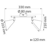 Wofi 10158 - Spot svetiljka GLORIA 2xE14/28W/230V | Eponuda.com