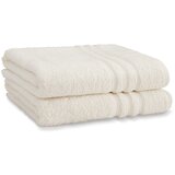 Catherine Lansfield Kremno bele frotirne bombažne brisače v kompletu 2 ks 90x140 cm Zero Twist – Cene