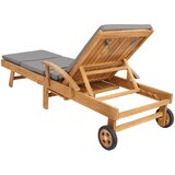  Ležaljka s jastučićem 100% poliester čvrsti teak | Eponuda.ba