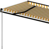 Tenda na ručno uvlačenje 450 x 350 cm žuto-bijela | shoptok.hr