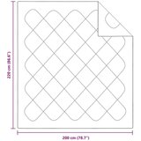 vidaXL Pokrivač s jastucima Dijamantni 3 pcs Bijelo 200 x 220 cm Mikrofibra | shoptok.hr