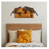 Wallity Zidna dekoracija Mapa svijeta-1, 83cmx38cmx3cm, Hrast | Eponuda.ba