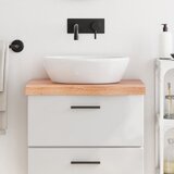vidaXL Kupaonska radna ploča svjetlosmeđa 60x30x(2-6) cm masivno drvo | shoptok.hr