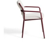 Kave Home Bordo rdeč oblazinjen vrtni stol Linosa – | Shoptok.si