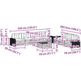  Set vanjskih sofa 8 kom. Prirodna i svjetlosiva Poliester | shoptok.hr