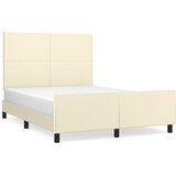  Okvir za krevet s uzglavljem krem 140x190 cm od umjetne kože | Eponuda.com