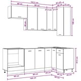  Kuhinjska jedinica LYON 8 kom. Siva Sonoma Konstruirano drvo - Siva Sonoma 100 cm | shoptok.hr