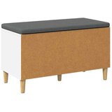  Klupa za hodnik s jastukom s pohranom Bijelo 60 x 38 x 46 cm | shoptok.hr