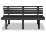 vidaXL vrtna klop 145,5 cm plastika antracitne barve, (20592329) | Shoptok.si