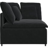  Modularna Kutna Sofa s Jastucima Crna 100 cm | shoptok.hr