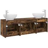  Set namještaja za kupaonicu 3 kom. Dimljeni hrast Smeđa 49,5 x 44,5 x 65 cm | Shoptok.si