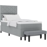  Krevet s opruga kutije Svijetlo siva 90 x 200 cm tkanina | shoptok.hr