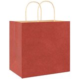  Papirnate vrećice 250 kom s ručkama crvene 26x17x25 cm | shoptok.hr