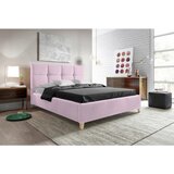 CARRYHOME OBLAZINJENA POSTELJA 140 cm x 200 cm , tekstil roza | Shoptok.si