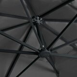 vidaXL Stranski senčnik LED in aluminijast drog 400x300 cm antraciten | Shoptok.si