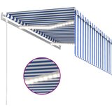  Automatska tenda s roletom i senzorom LED 3x2,5 m plavo-bijela | shoptok.hr