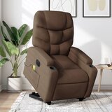 Maison Chic Električni masažni naslanjač - Relax naslanjač s funkcijo vstajanja rjav, (22061495) | Shoptok.si