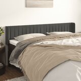  Uzglavlje s ušima tamnosivo 183x16x78/88 cm baršunasto | shoptok.hr