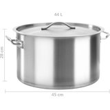  Kuhinjski lonac 44 L 45 x 28 cm od nehrđajućeg čelika | shoptok.hr
