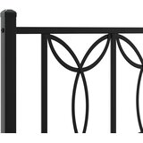  Metalni okvir za krevet s uzglavljem crni 140x190 cm | shoptok.hr