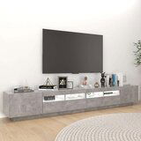 vidaXL TV ormarić s LED svjetlima siva boja betona 260 x 35 x 40 cm | shoptok.hr