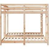  Trokatni krevet Smeđa 160 x 200 cm Čvrsto borovo drvo | shoptok.hr