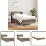 The Living Store Box spring postelja z vzmetnico taupe 100x200 cm blago - Box Spring Postelja, (21737223) | Shoptok.si