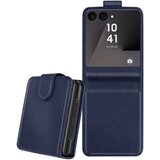 AVIZAR Chesterfield etui za kartice za Samsung Z Flip 7 z magnetnim zavihkom, Modra, (5000189748) | Shoptok.si