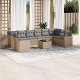 vidaXL 11-dijelni set vrtnih sofa od poliratana s jastucima bež | shoptok.hr
