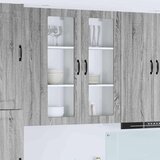 vidaXL Stenska kuhinjska omarica s polico Siva Sonoma 40 x 31 x 100 cm | Shoptok.si