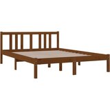  Posteljni okvir medeno rjav iz trdnega lesa 135x190 cm 4FT6, (20647750) | Shoptok.si