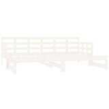  Izvlečna dnevna postelja bela trdna borovina 2x(80x200) cm, (20787929) | Shoptok.si